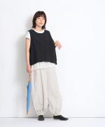 とろーりコットンリネン　バルーンパンツ
