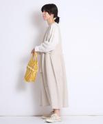 【ラストワン！】とろーりコットンリネン　エプロンワンピース