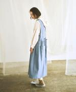 【ラストワン！】とろーりコットンリネン　エプロンワンピース