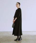 ソアパールコンパクト　7分袖ロングワンピース