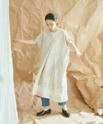 リネンヘンプ×パナマメッシュ　ワンピース