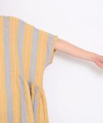 【ラストワン！】先染めリネンボーダー　ワンピース