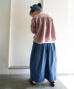 フレンチリネンキャンバス2WAYブラウス