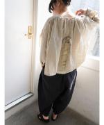 フレンチリネンキャンバス2WAYブラウス