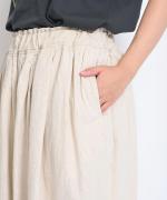 コットンリネンデニム　ワイドパンツ