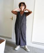 コットンリネンデニム サロペット