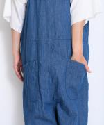 コットンリネンデニム サロペット