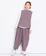 リネンウールキャンバス　ぽってりパンツ