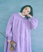ロイヤルリネン　ボウタイ2wayワンピース
