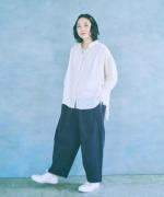 ふわふわローン　フリルロングブラウス