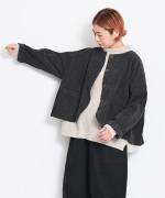 アンティークコーデュロイ　ノーカラージャケット