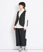 ウールヘリンボンシャギー　2wayベスト