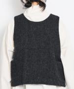 ウールヘリンボンシャギー　2wayベスト