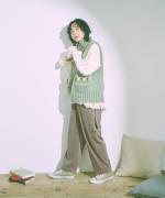 アムンゼン2重織近江晒　フリルプルオーバー