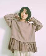 アムンゼン2重織近江晒　フリルプルオーバー
