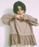 アムンゼン2重織近江晒　フリルプルオーバー