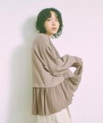 アムンゼン2重織近江晒　フリルプルオーバー