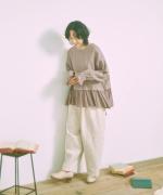 アムンゼン2重織近江晒　フリルプルオーバー