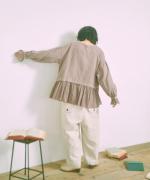 アムンゼン2重織近江晒　フリルプルオーバー