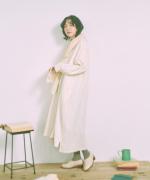 アムンゼン2重織近江晒　ショール付きワンピース