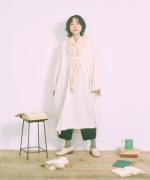 アムンゼン2重織近江晒　ショール付きワンピース