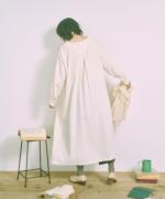 アムンゼン2重織近江晒　ショール付きワンピース