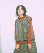 リサイクルウールコットン千鳥チェック　2wayベスト