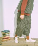 リサイクルウールコットン千鳥チェック　パンツ