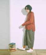 リサイクルウールコットン千鳥チェック　パンツ