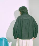ウールガーゼ縮絨加工　ブラウス