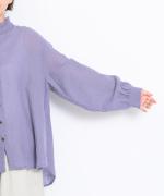 ウールガーゼ縮絨加工　ブラウス