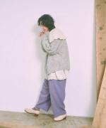 ウールガーゼ縮絨加工　ギャザーパンツ