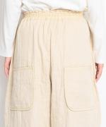 コットンサテンキルティング　パンツ