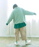 コットンサテンキルティング　パンツ
