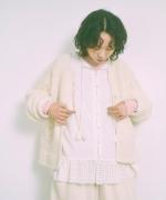 コットンキャンブリック起毛＜2Way＞裾レースブラウス