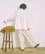 コットンキャンブリック起毛　袖レースブラウス