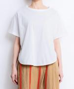 スープレコットン天竺　裾ラウンド半袖Ｔシャツ