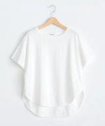 スープレコットン天竺　裾ラウンド半袖Ｔシャツ