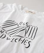ハイゲージ天竺　プリントT（EGG SANDWICHES）