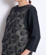 【ラストワン！】ープレコットン天竺　裾ラウンド7分袖Ｔシャツ