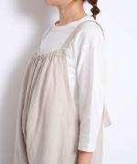 【ラストワン！】ープレコットン天竺　裾ラウンド7分袖Ｔシャツ