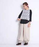 【ラストワン！】ープレコットン天竺　裾ラウンド7分袖Ｔシャツ