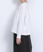 アーガイルリネン刺繍　長袖Ｔシャツ