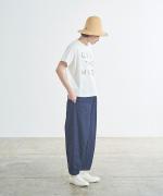 ラフィ天竺　ロゴプリントＴシャツ（OVER THE MOON）