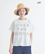 ラフィ天竺　ロゴプリントＴシャツ（OVER THE MOON）