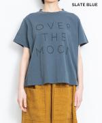 ラフィ天竺　ロゴプリントＴシャツ（OVER THE MOON）