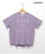 ラフィ天竺　ロゴプリントＴシャツ（OVER THE MOON）