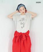 【ラストワン！】ハイゲージ天竺イラストプリント　おじさん柄プリントＴシャツ