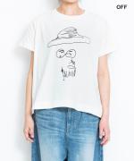 【ラストワン！】ハイゲージ天竺イラストプリント　おじさん柄プリントＴシャツ