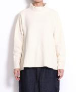 トランクニット×裏毛　ハイネックプルオーバー
